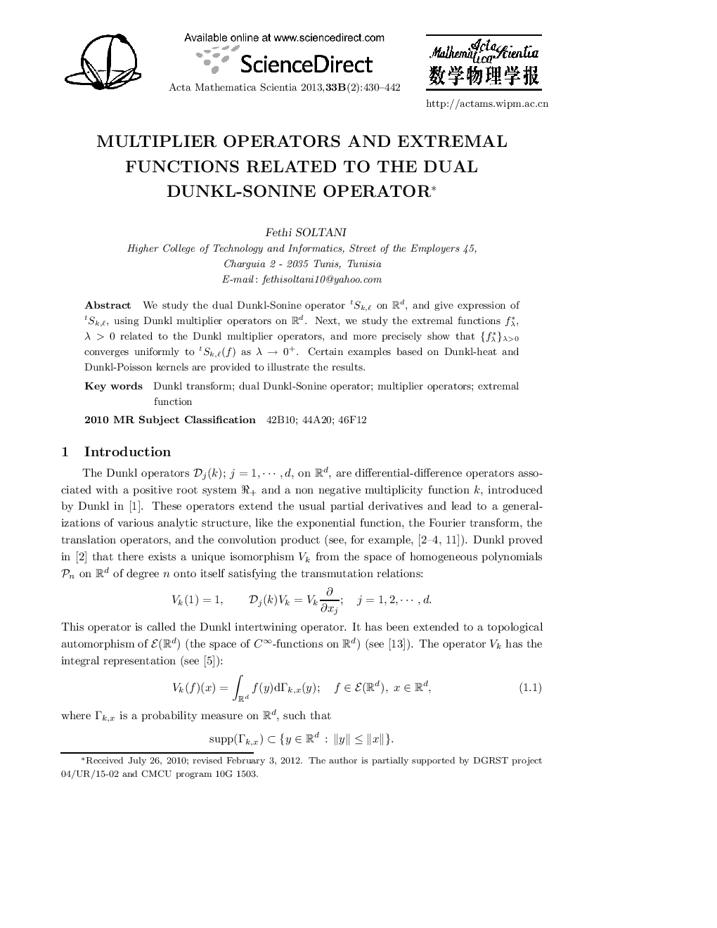 Multiplier operators and extremal functions related to the dual dunkl-sonine operator 