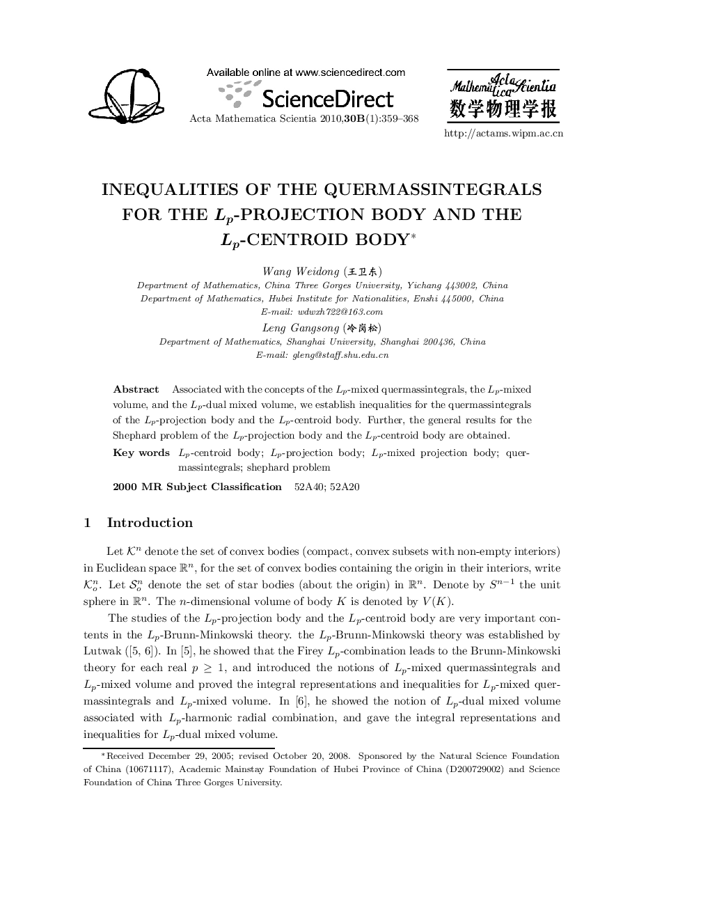 Inequalities of the quermassintegrals for the Lp-projection body and the Lp-centroid body 