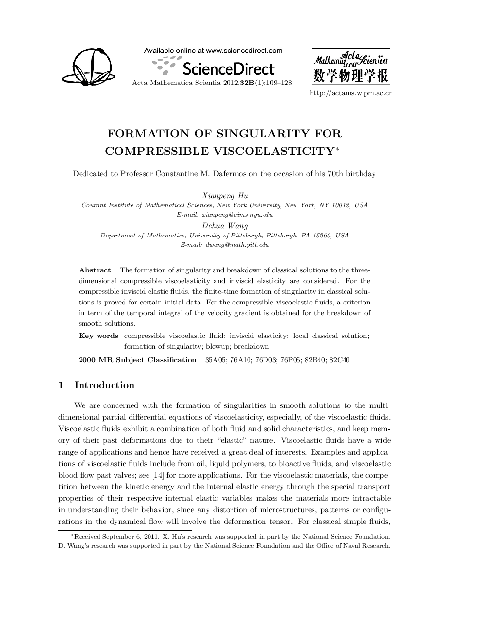 Formation of singularity for compressible viscoelasticity 