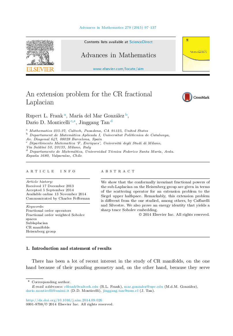 An extension problem for the CR fractional Laplacian