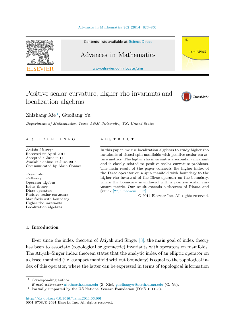 Positive scalar curvature, higher rho invariants and localization algebras