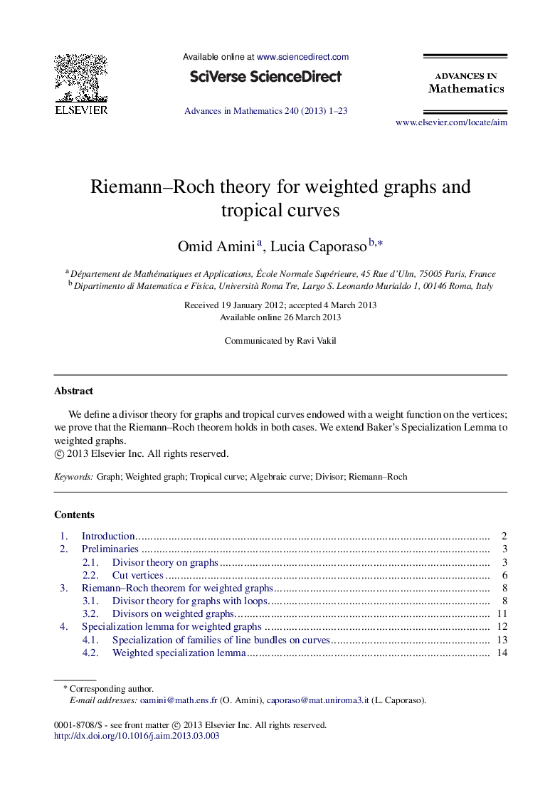 Riemann–Roch theory for weighted graphs and tropical curves