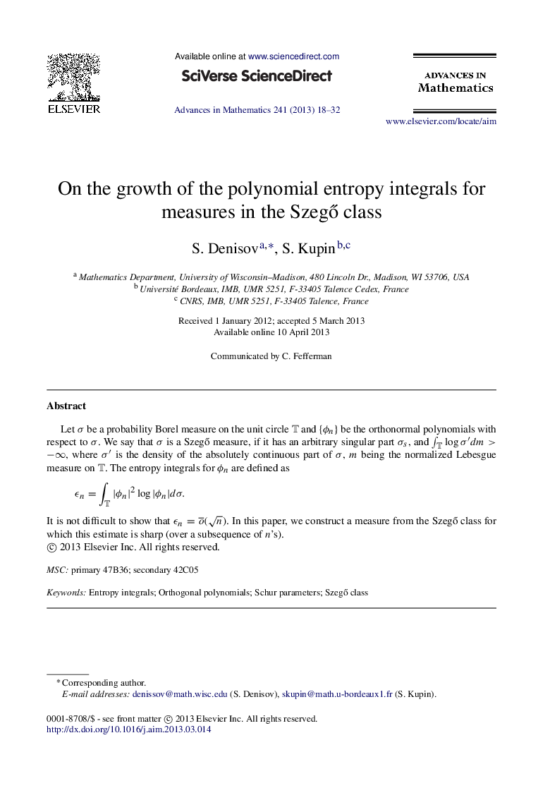 On the growth of the polynomial entropy integrals for measures in the Szegő class