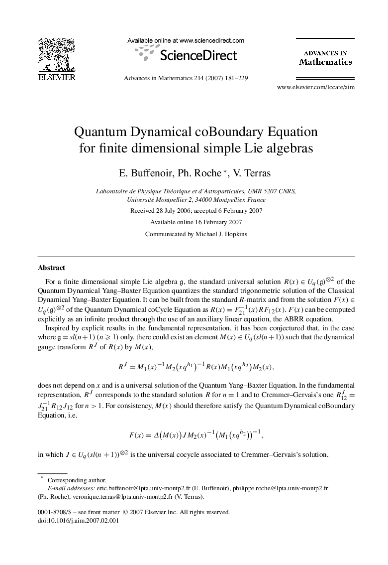 Quantum Dynamical coBoundary Equation for finite dimensional simple Lie algebras