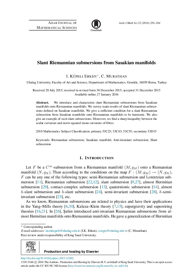 Slant Riemannian submersions from Sasakian manifolds