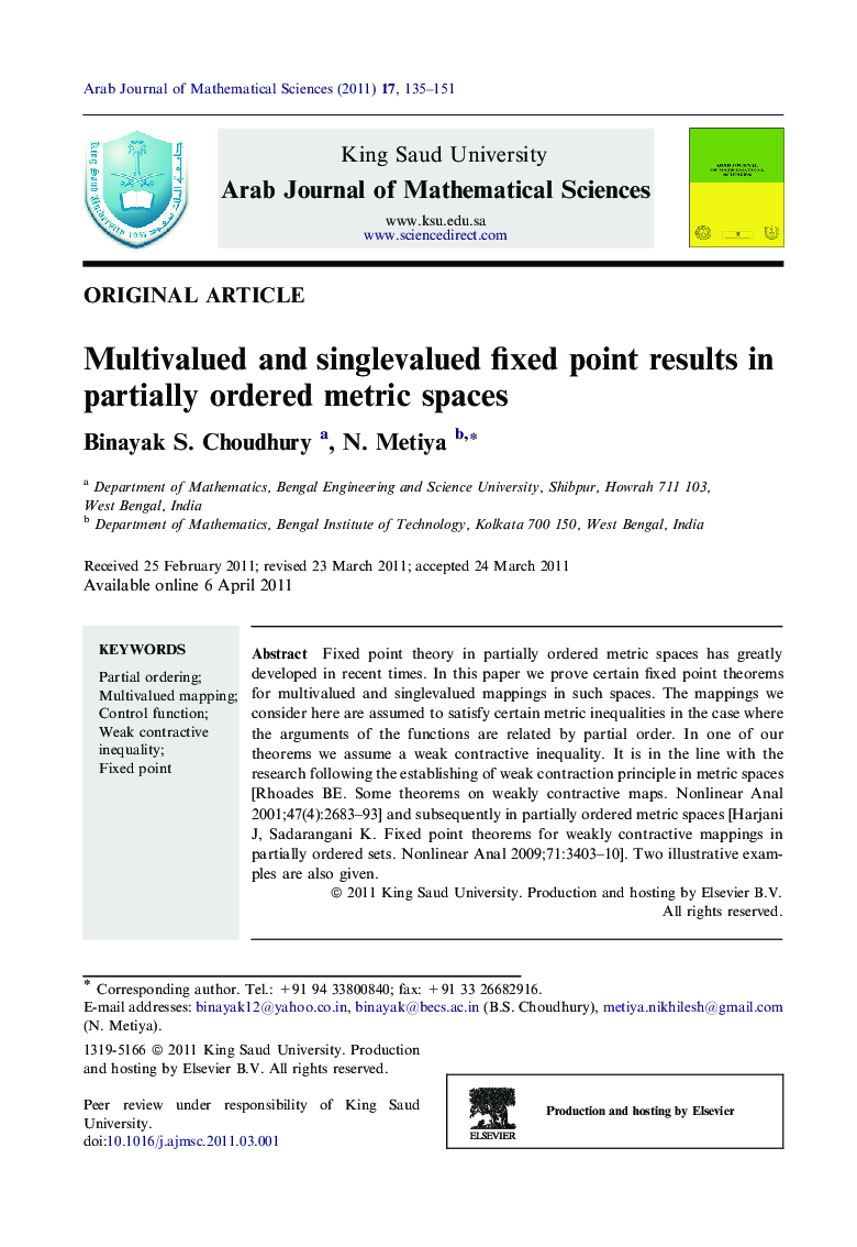 Multivalued and singlevalued fixed point results in partially ordered metric spaces