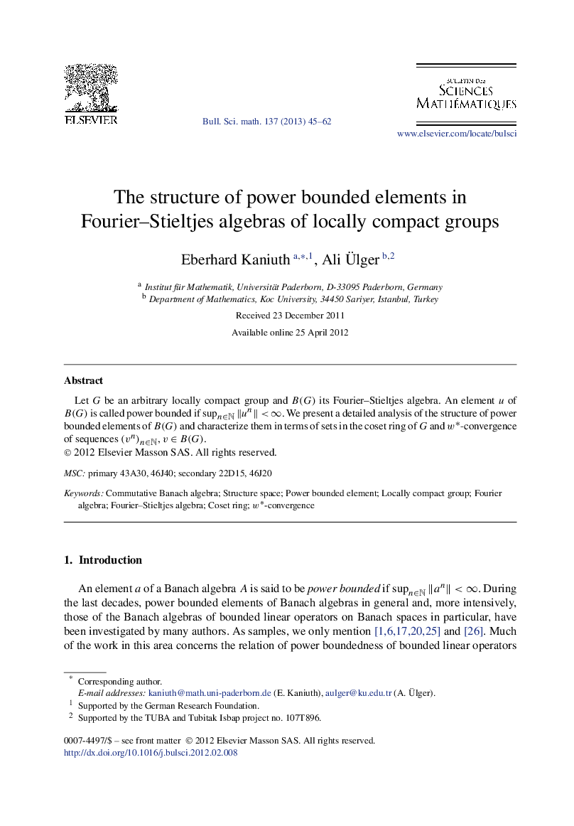 The structure of power bounded elements in Fourier–Stieltjes algebras of locally compact groups