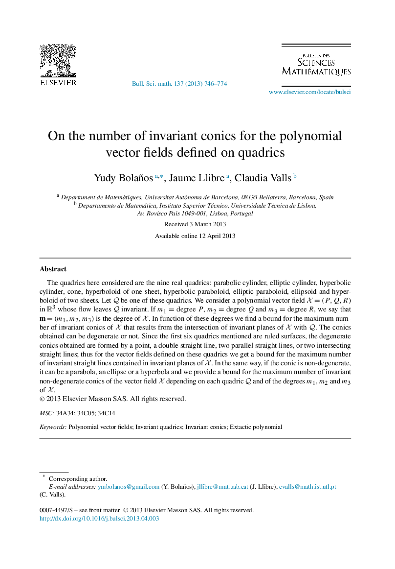 On the number of invariant conics for the polynomial vector fields defined on quadrics