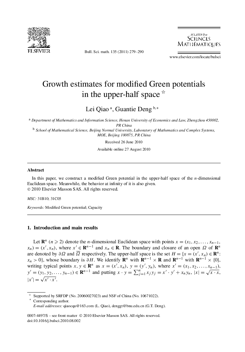 Growth estimates for modified Green potentials in the upper-half space 