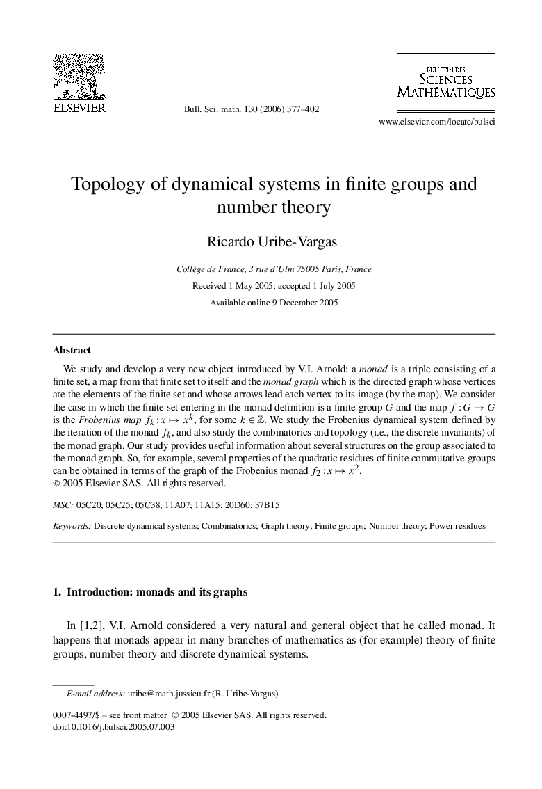 Topology of dynamical systems in finite groups and number theory