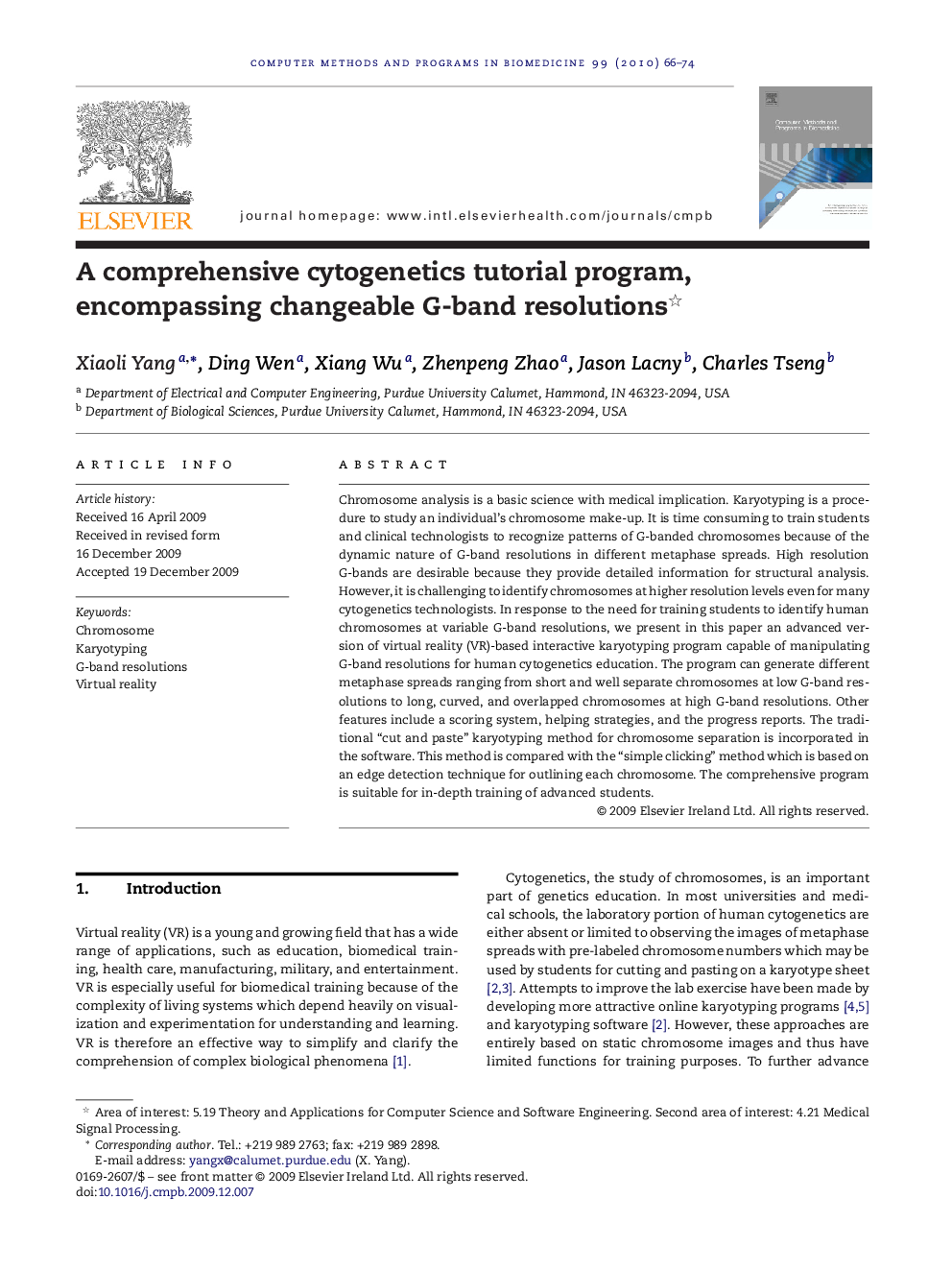 A comprehensive cytogenetics tutorial program, encompassing changeable G-band resolutions 