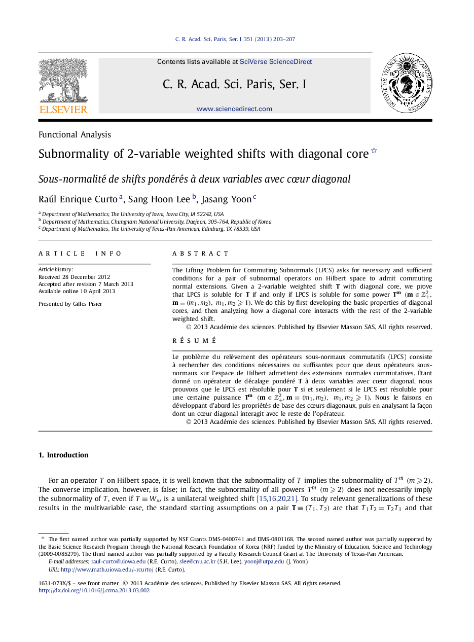 Subnormality of 2-variable weighted shifts with diagonal core 