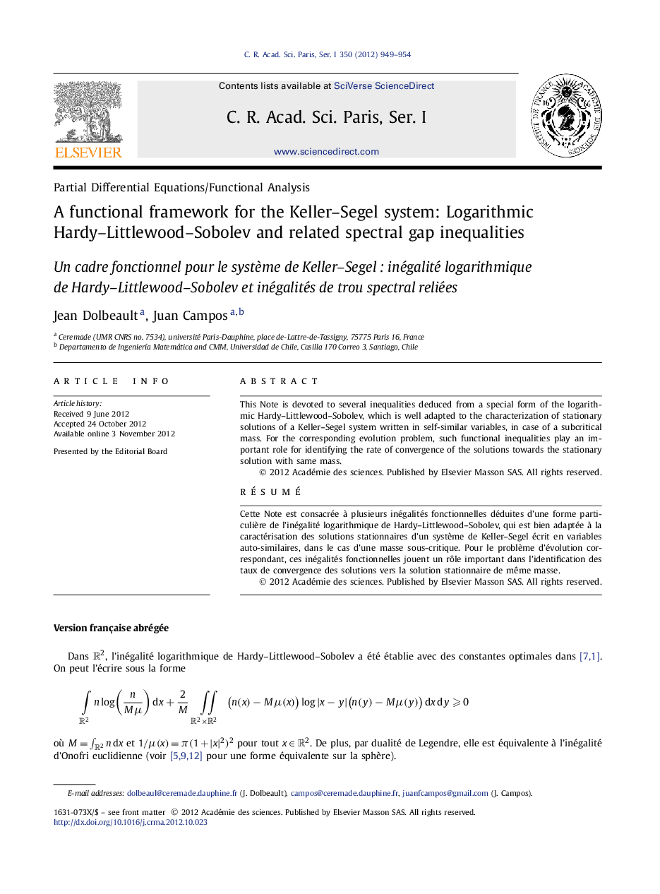 A functional framework for the Keller–Segel system: Logarithmic Hardy–Littlewood–Sobolev and related spectral gap inequalities