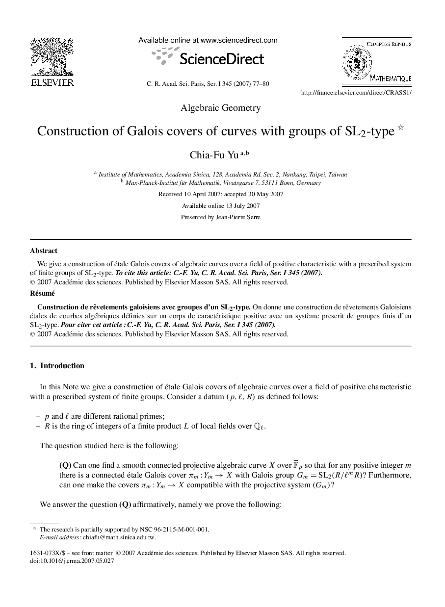 Construction of Galois covers of curves with groups of SL2-type ⁎