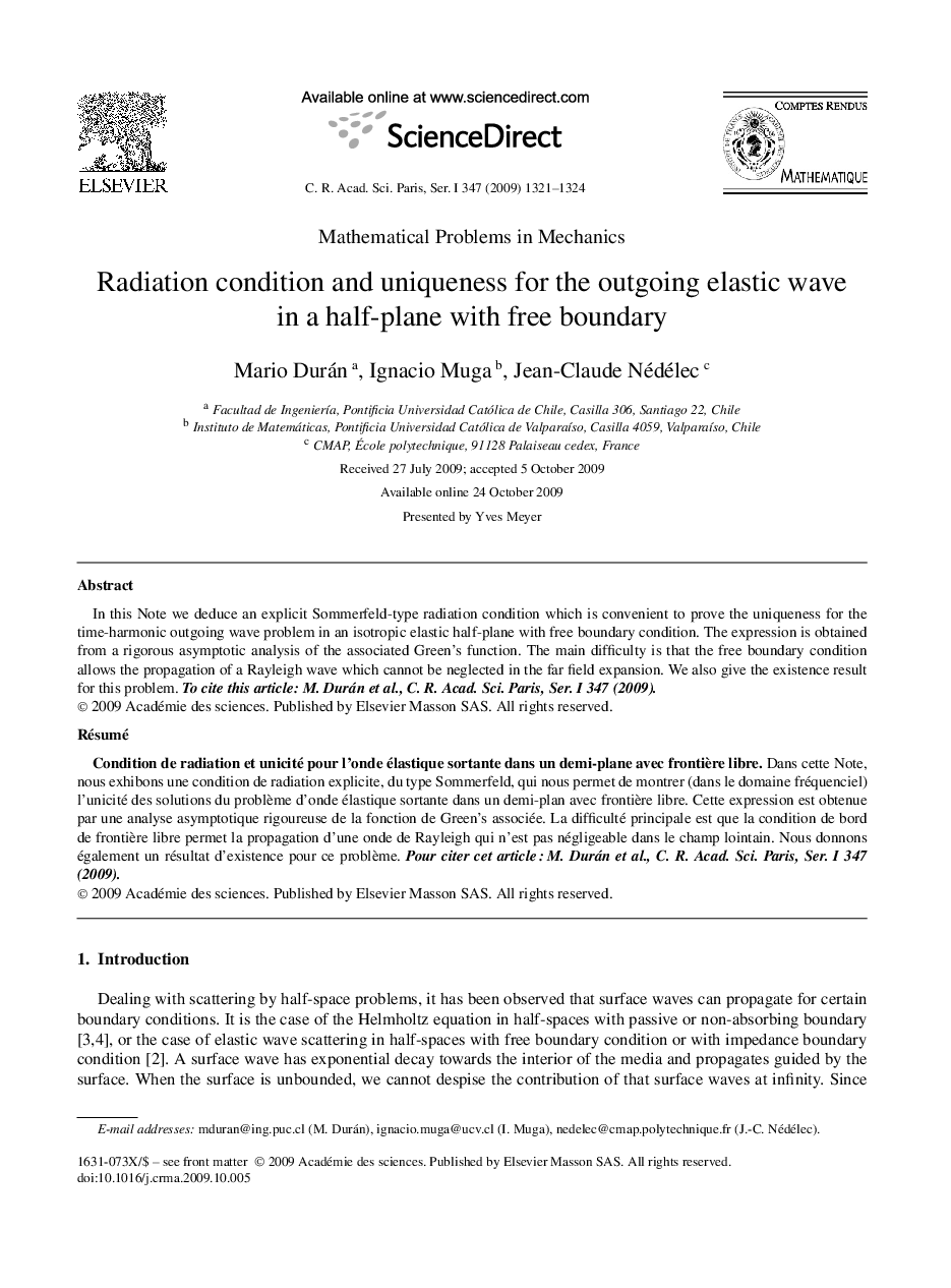 Radiation condition and uniqueness for the outgoing elastic wave in a half-plane with free boundary