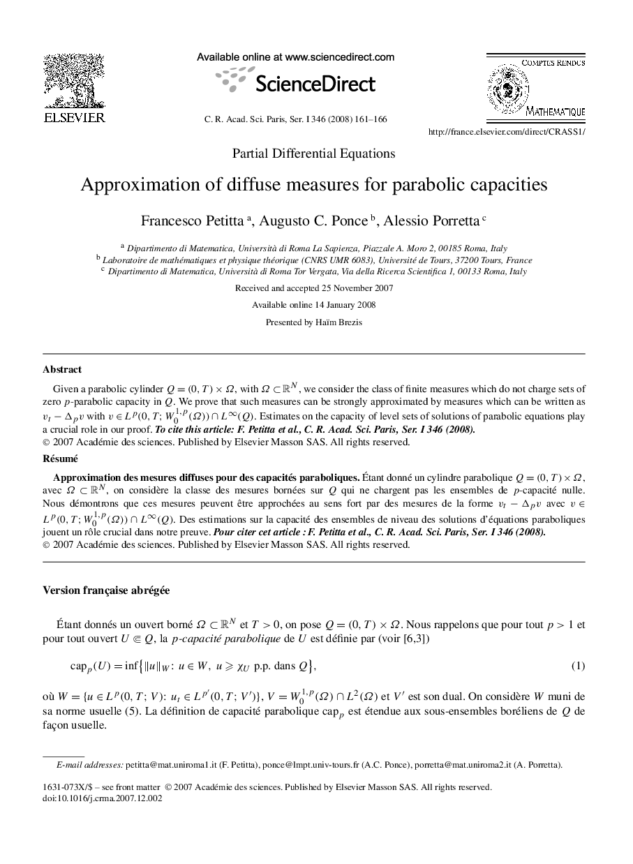 Approximation of diffuse measures for parabolic capacities