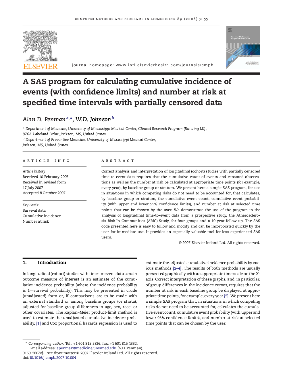 A SAS program for calculating cumulative incidence of events (with confidence limits) and number at risk at specified time intervals with partially censored data