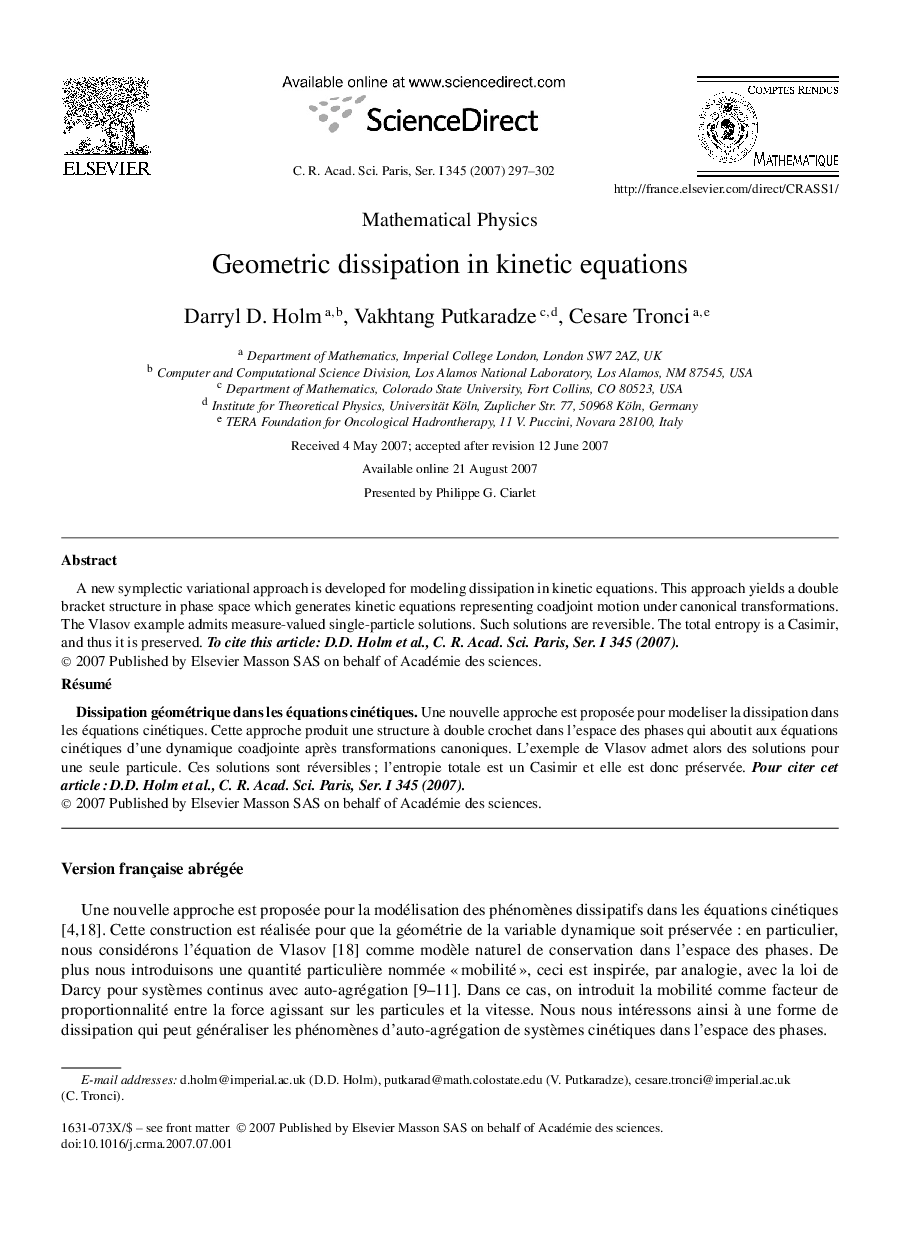 Geometric dissipation in kinetic equations