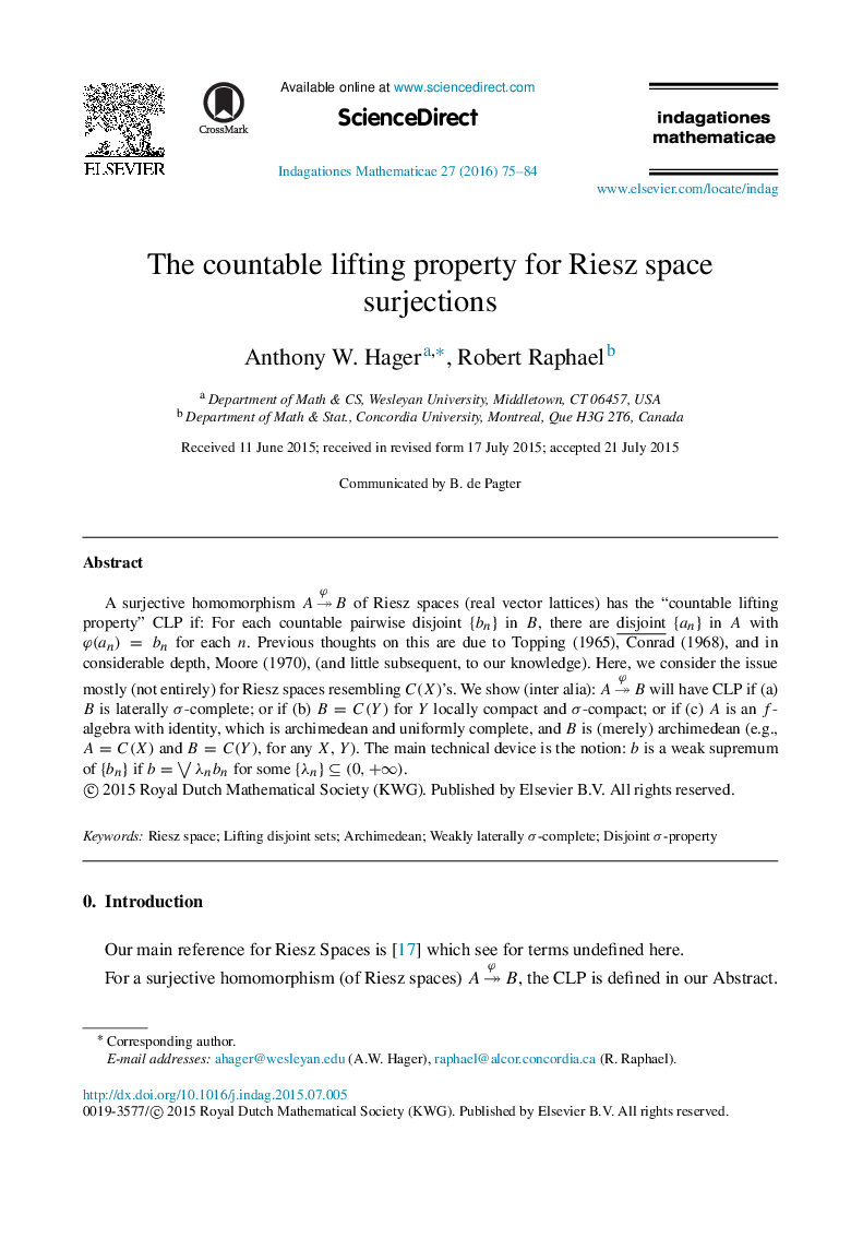 The countable lifting property for Riesz space surjections