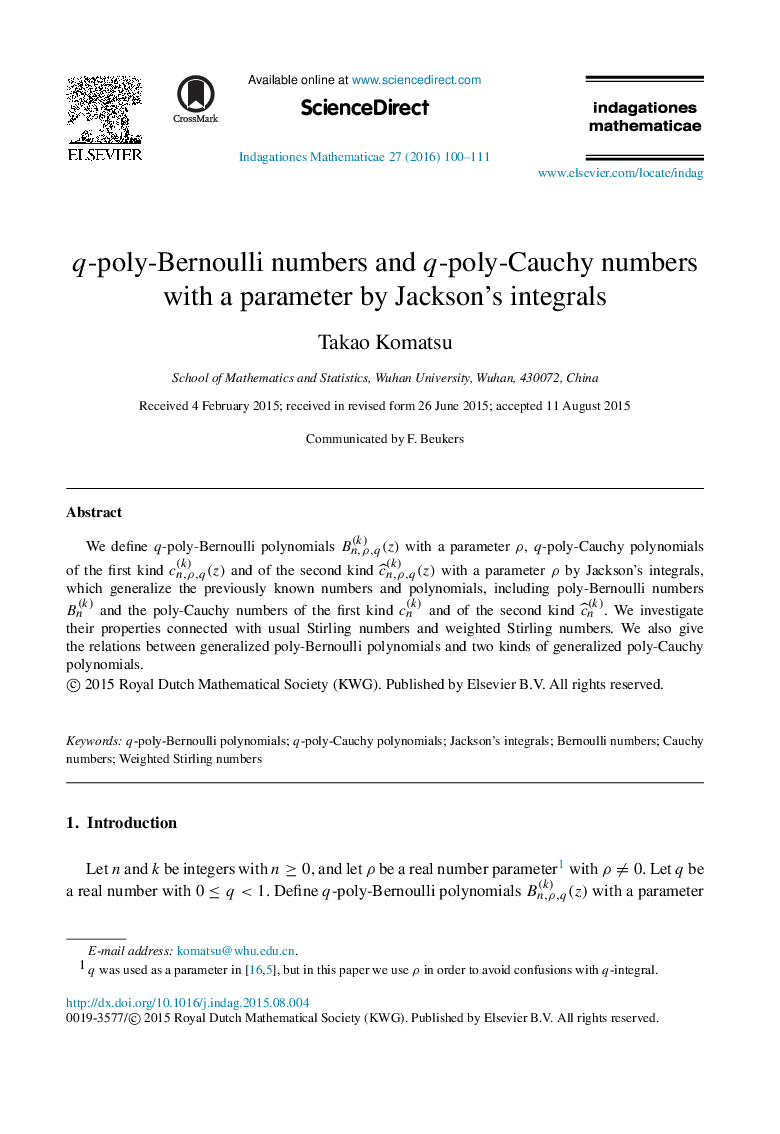 qq-poly-Bernoulli numbers and qq-poly-Cauchy numbers with a parameter by Jackson’s integrals