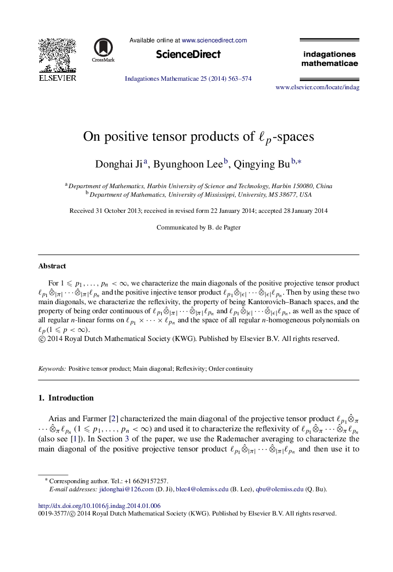 On positive tensor products of ℓpℓp-spaces