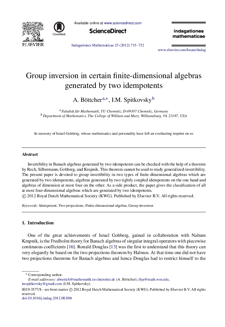 Group inversion in certain finite-dimensional algebras generated by two idempotents