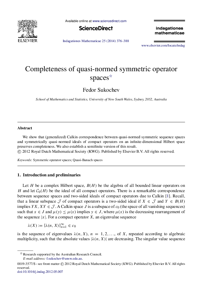 Completeness of quasi-normed symmetric operator spaces