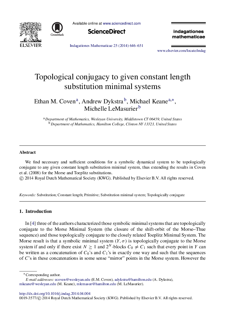 Topological conjugacy to given constant length substitution minimal systems
