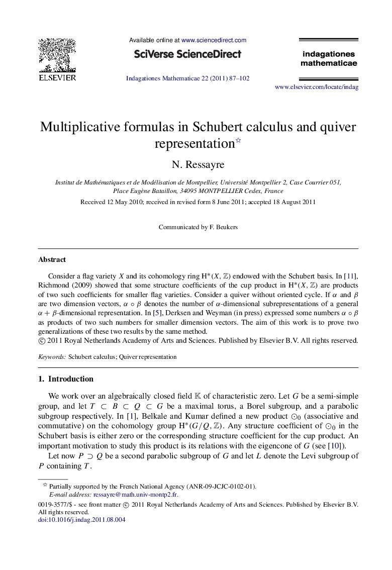 Multiplicative formulas in Schubert calculus and quiver representation 