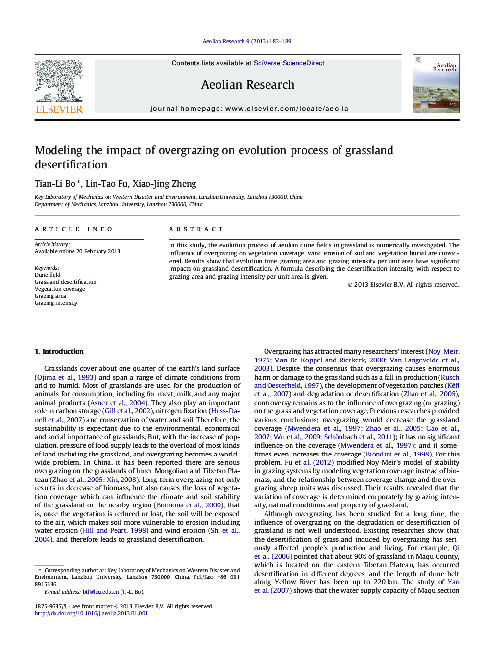 Modeling the impact of overgrazing on evolution process of grassland desertification
