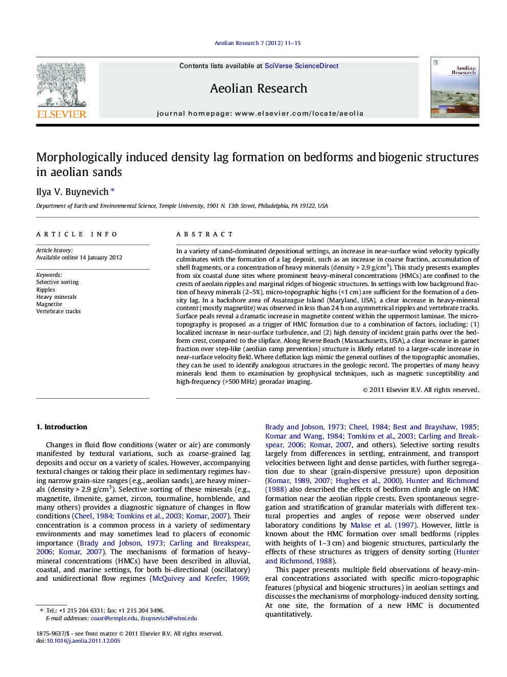 Morphologically induced density lag formation on bedforms and biogenic structures in aeolian sands