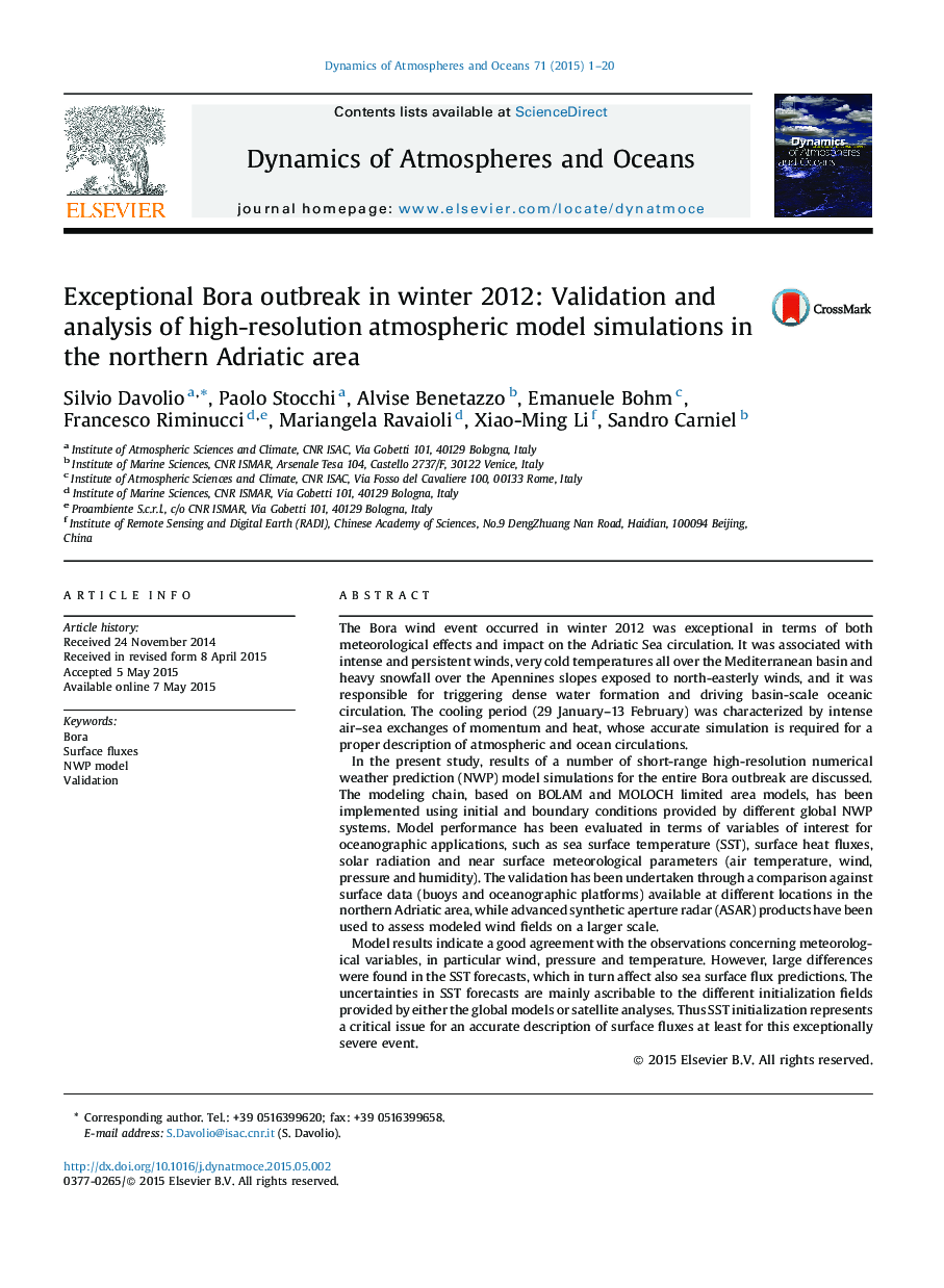 Exceptional Bora outbreak in winter 2012: Validation and analysis of high-resolution atmospheric model simulations in the northern Adriatic area