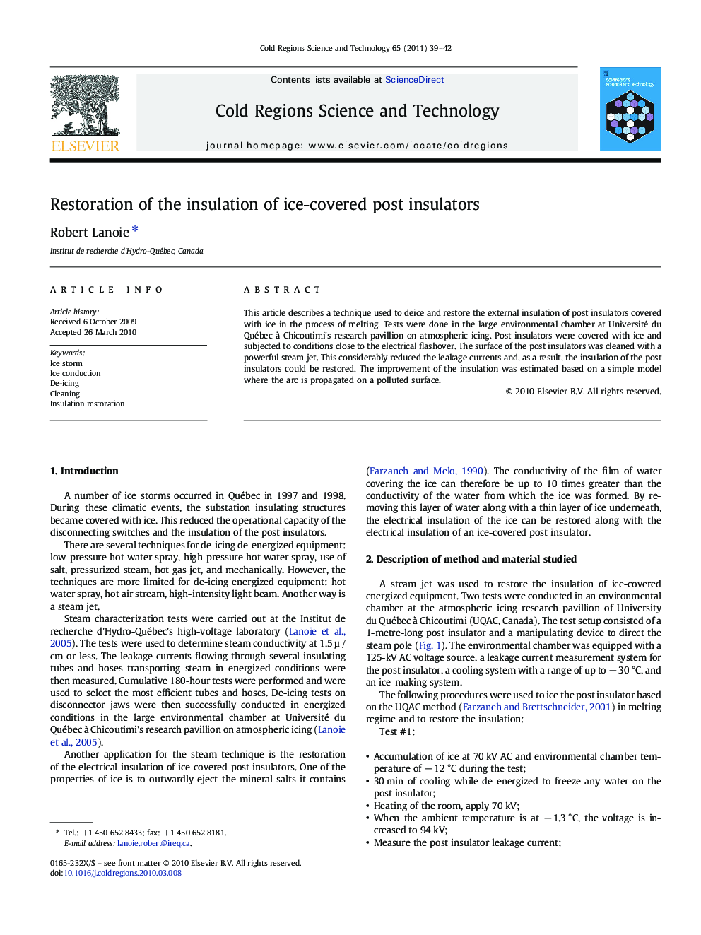 Restoration of the insulation of ice-covered post insulators