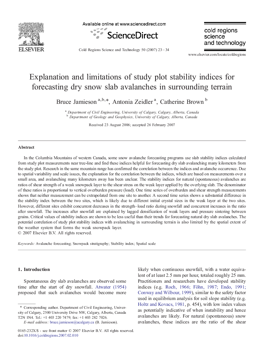 Explanation and limitations of study plot stability indices for forecasting dry snow slab avalanches in surrounding terrain