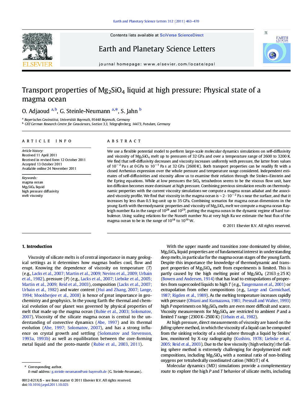 Transport properties of Mg2SiO4 liquid at high pressure: Physical state of a magma ocean