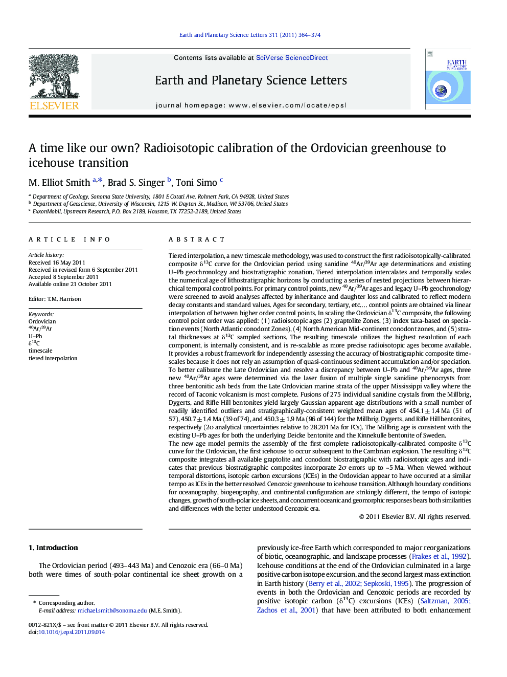 A time like our own? Radioisotopic calibration of the Ordovician greenhouse to icehouse transition