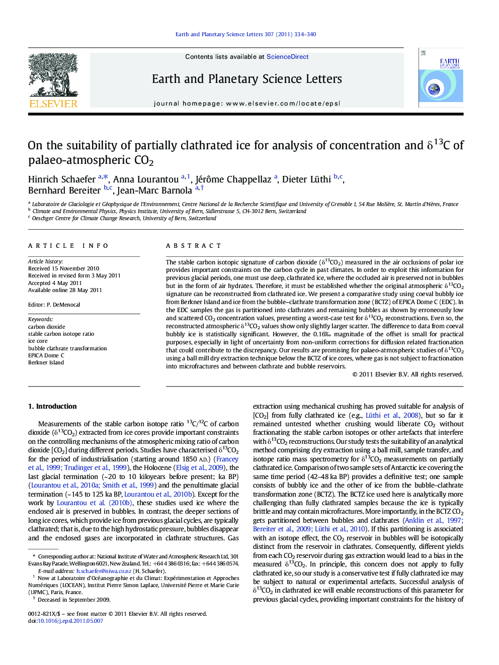 On the suitability of partially clathrated ice for analysis of concentration and δ13C of palaeo-atmospheric CO2