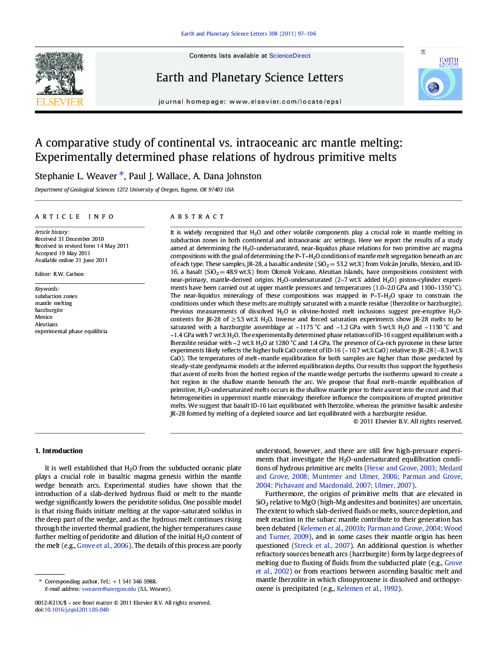 A comparative study of continental vs. intraoceanic arc mantle melting: Experimentally determined phase relations of hydrous primitive melts