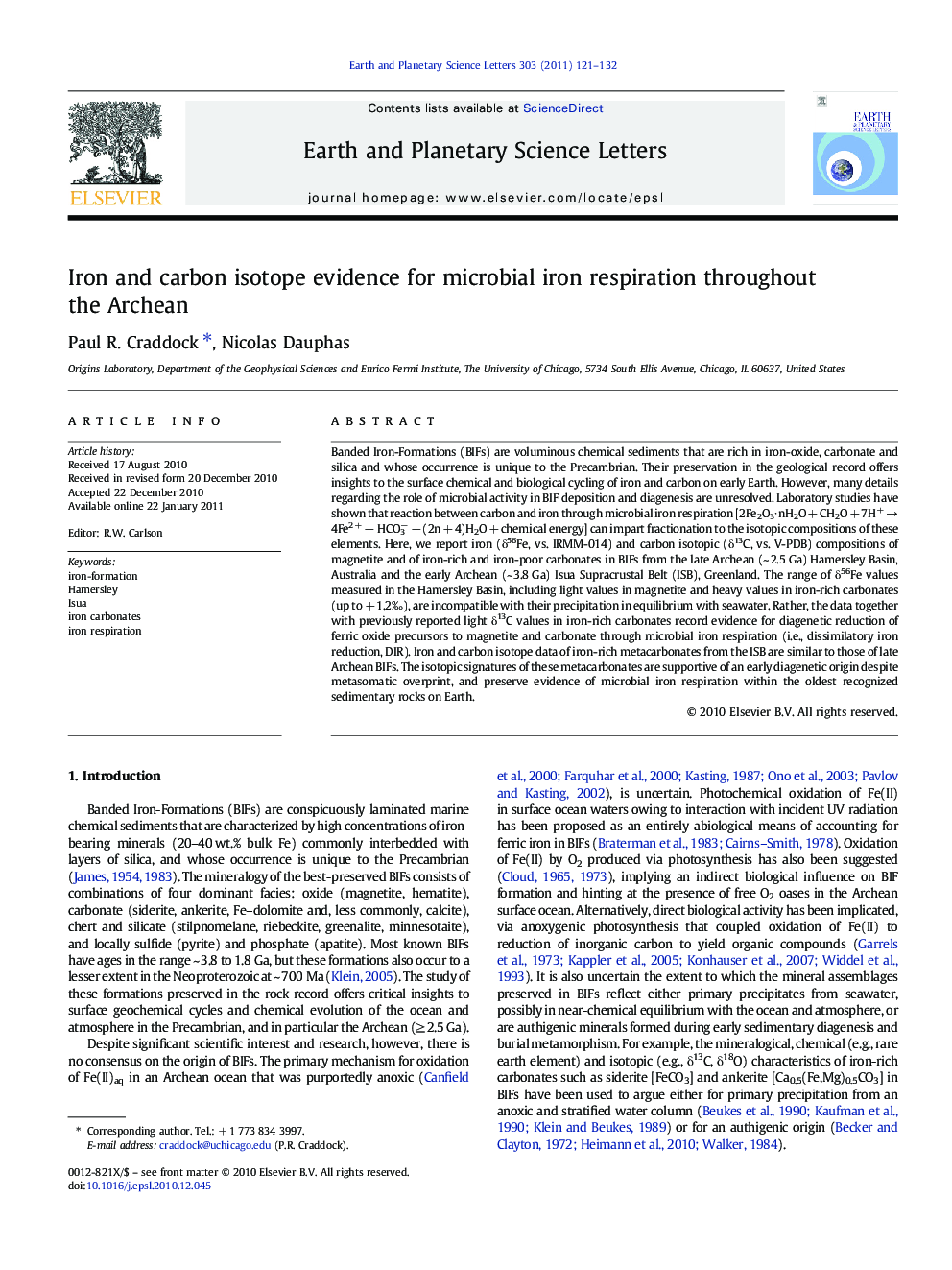 Iron and carbon isotope evidence for microbial iron respiration throughout the Archean