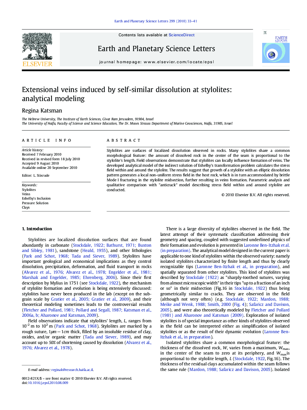 Extensional veins induced by self-similar dissolution at stylolites: analytical modeling