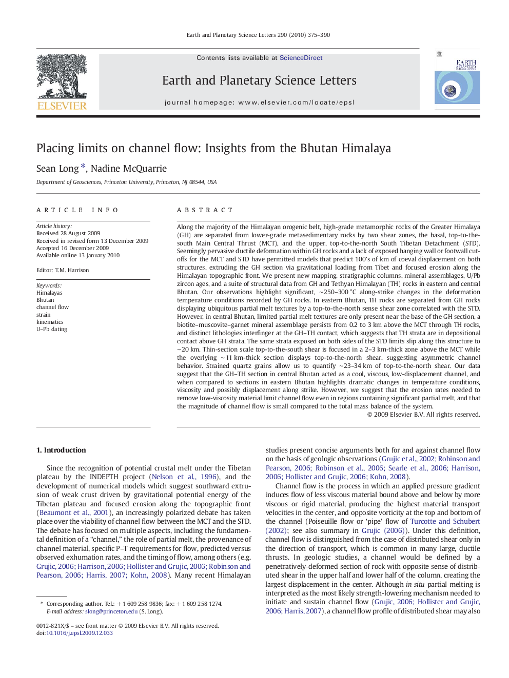 Placing limits on channel flow: Insights from the Bhutan Himalaya