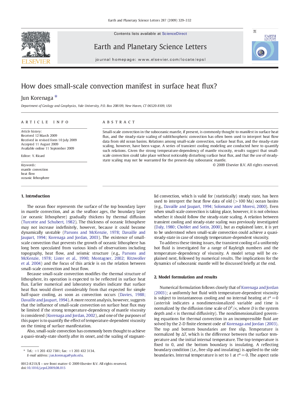 How does small-scale convection manifest in surface heat flux?