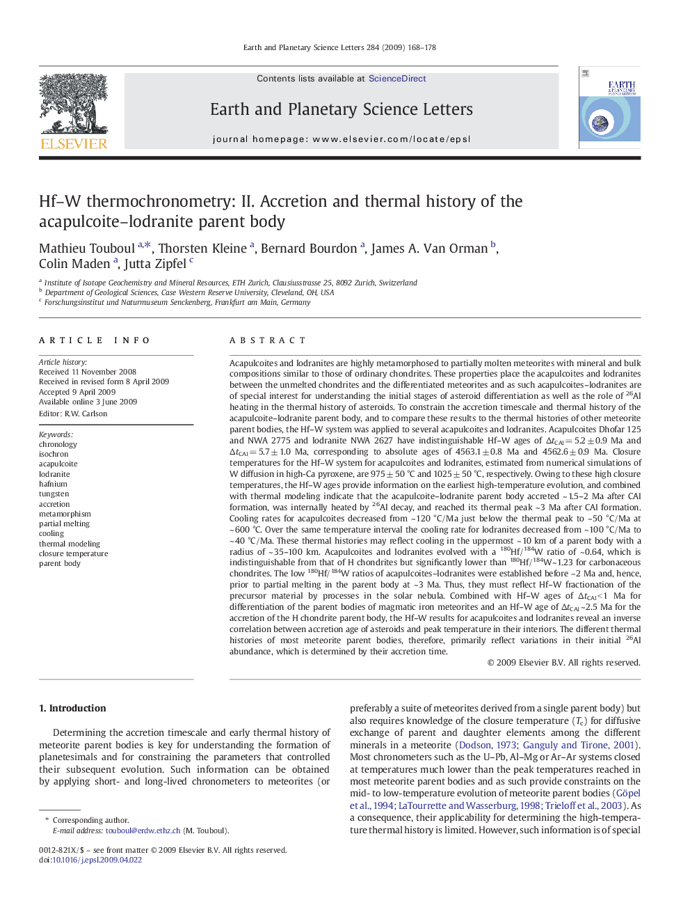 Hf–W thermochronometry: II. Accretion and thermal history of the acapulcoite–lodranite parent body