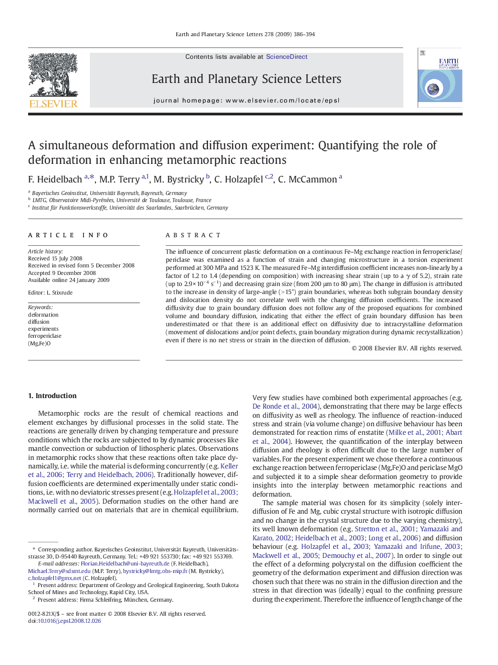 A simultaneous deformation and diffusion experiment: Quantifying the role of deformation in enhancing metamorphic reactions