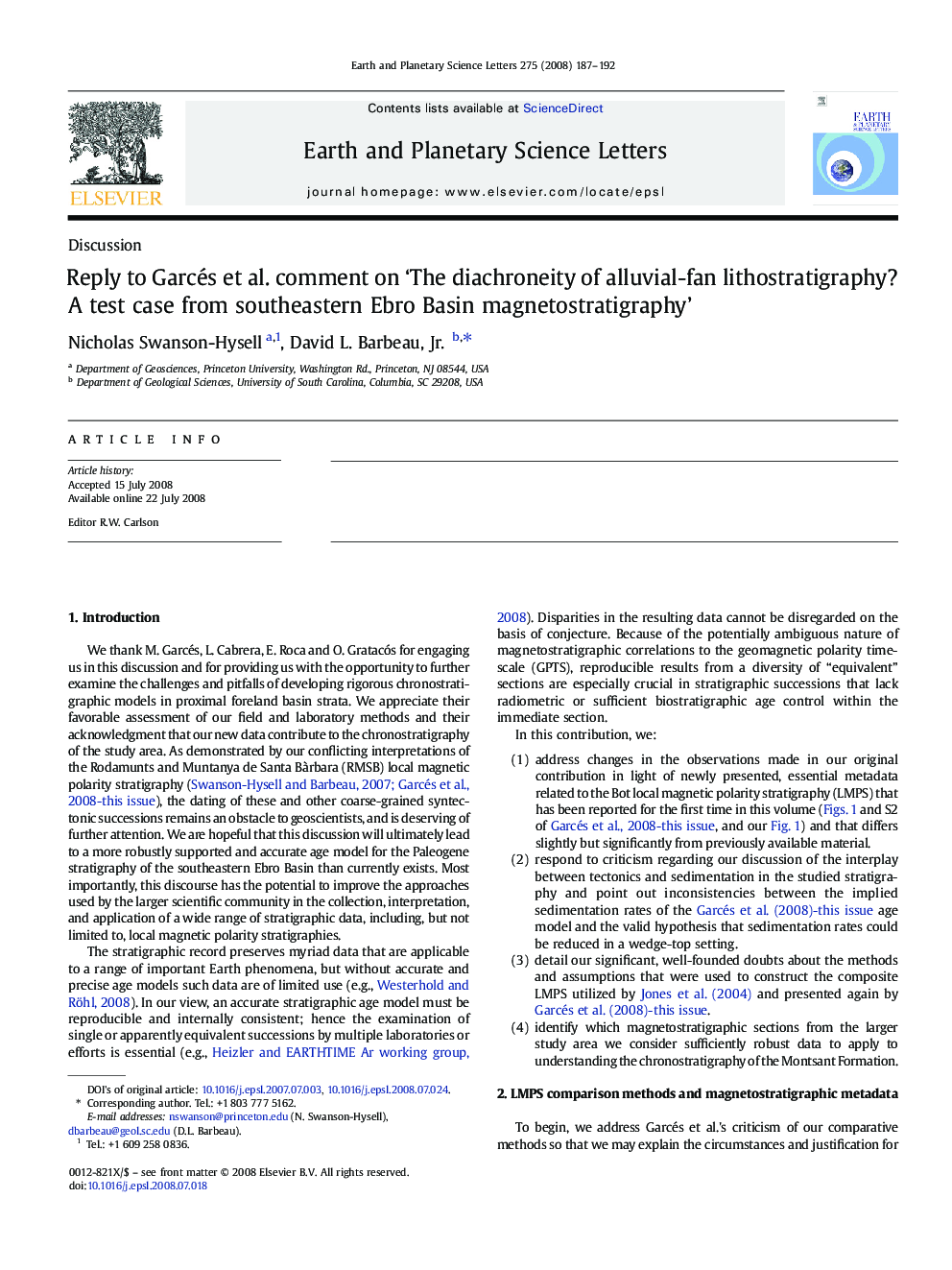 Reply to Garcés et al. comment on 'The diachroneity of alluvial-fan lithostratigraphy? A test case from southeastern Ebro Basin magnetostratigraphy'