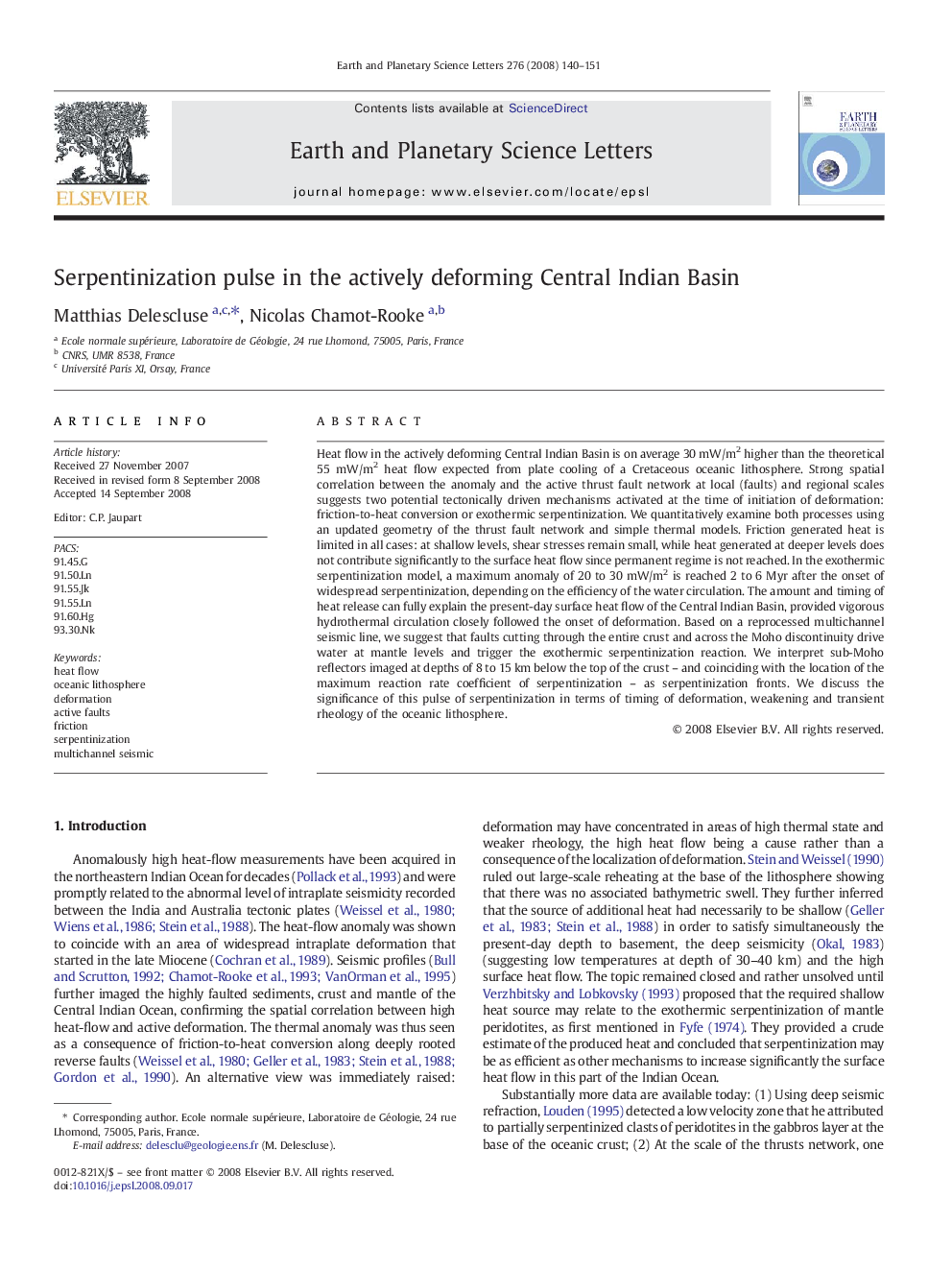 Serpentinization pulse in the actively deforming Central Indian Basin