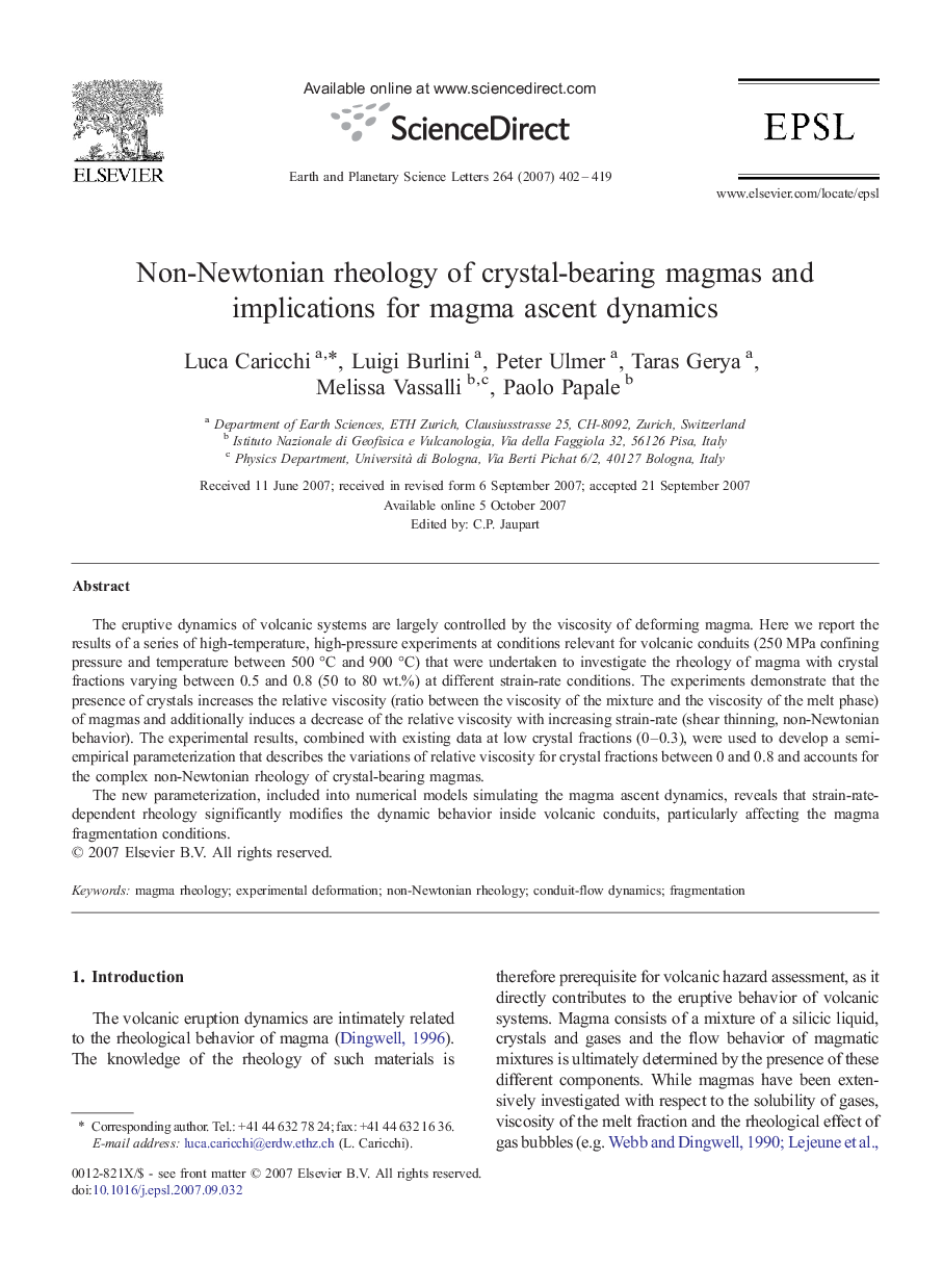 Non-Newtonian rheology of crystal-bearing magmas and implications for magma ascent dynamics