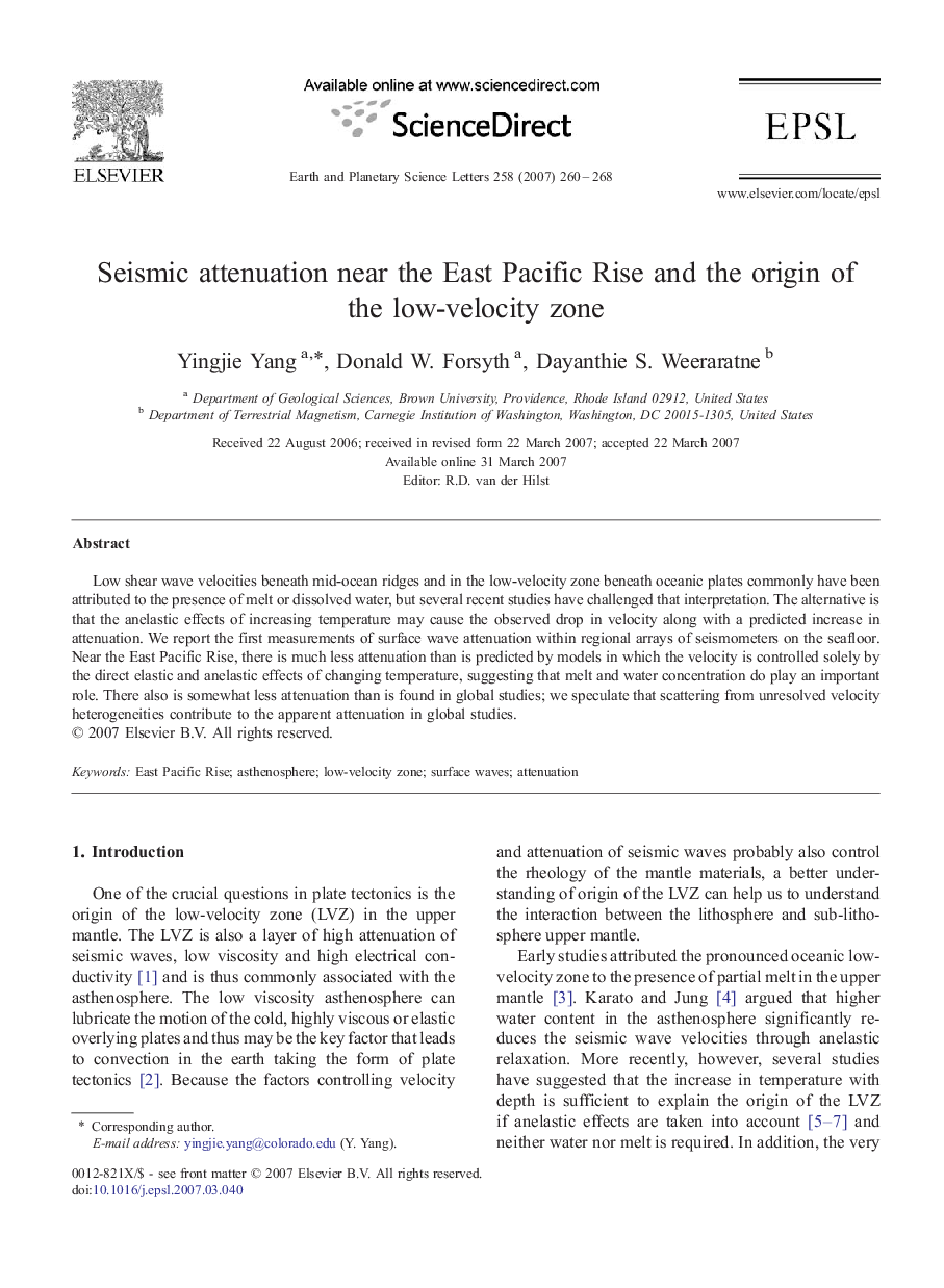 Seismic attenuation near the East Pacific Rise and the origin of the low-velocity zone