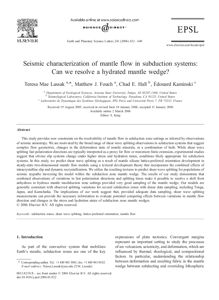 Seismic characterization of mantle flow in subduction systems: Can we resolve a hydrated mantle wedge?