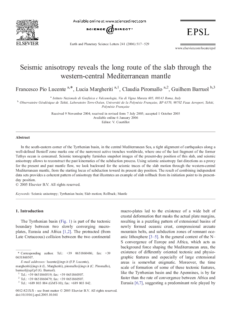 Seismic anisotropy reveals the long route of the slab through the western-central Mediterranean mantle